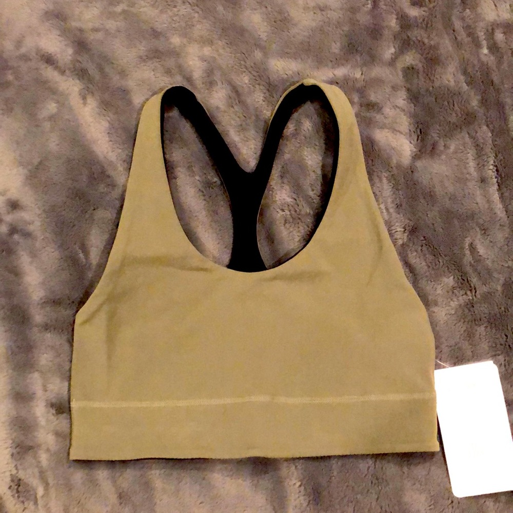 Fabletics Olive Green Racerback Sports Bra